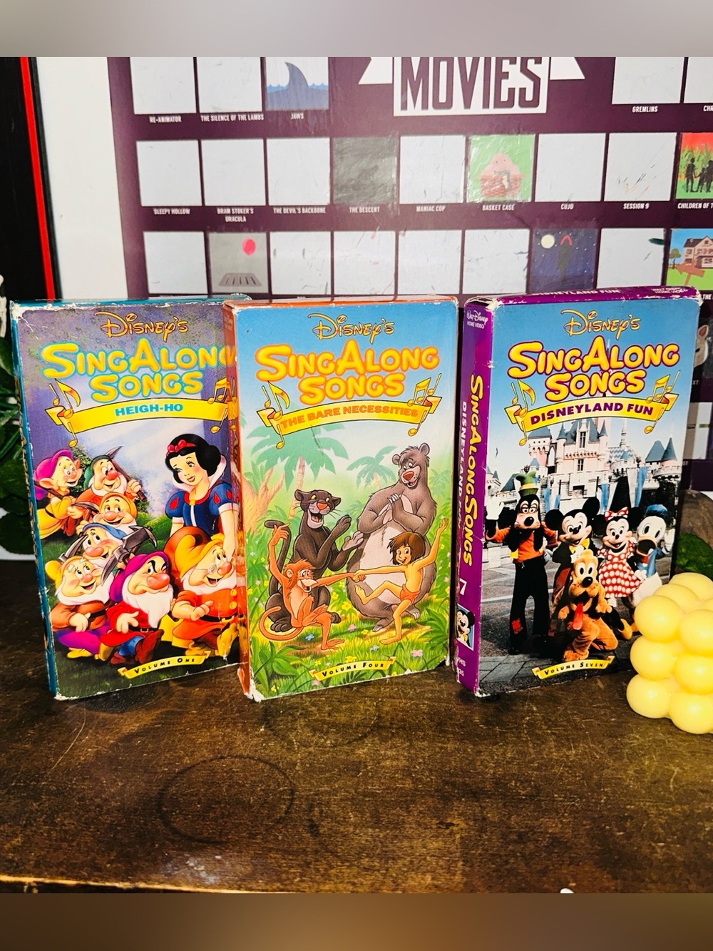 Disney Vintage Sing Along Songs VHS Tape Bundle